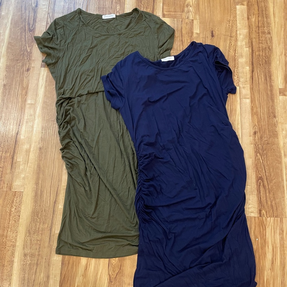 Olive and Navy Maternity Dresses